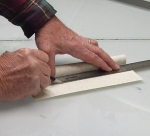 Photo of trimming the laminated spine